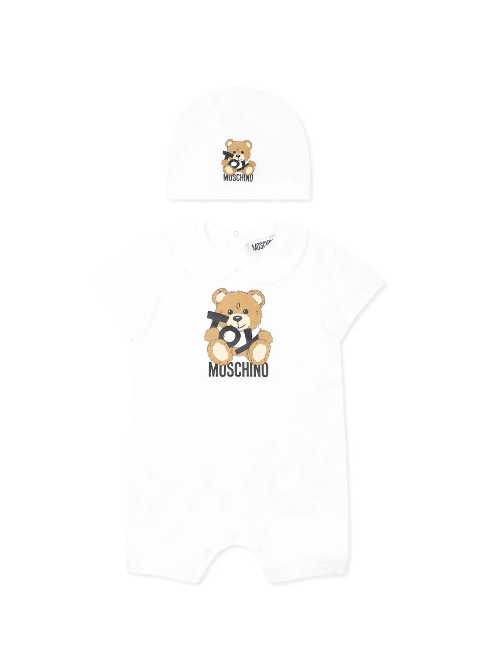 Moschino Kids Tutina con Cappellino con Stampa per Neonati