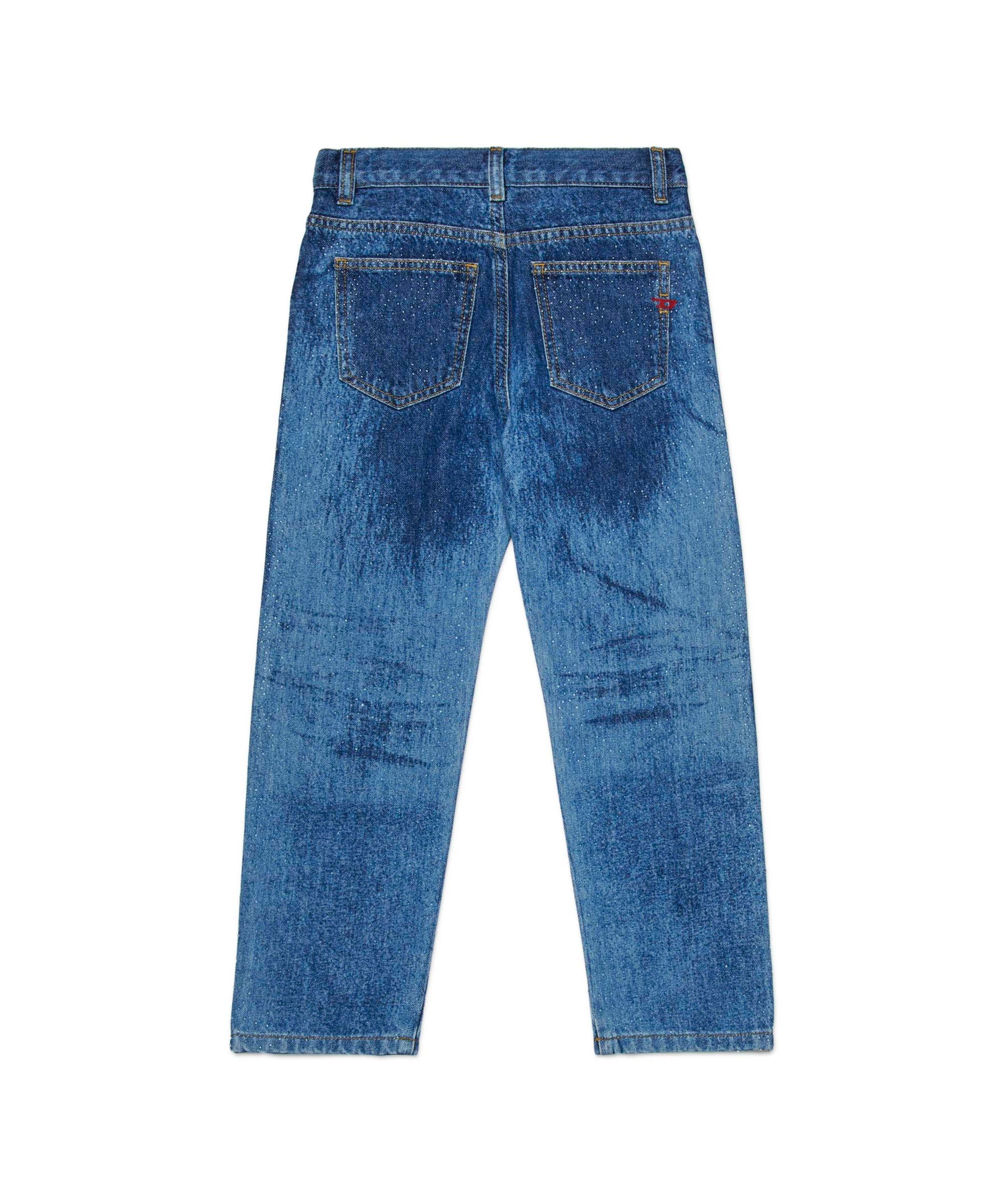 Diesel Kids Jeans Boyfriend con Strass per Bambine
