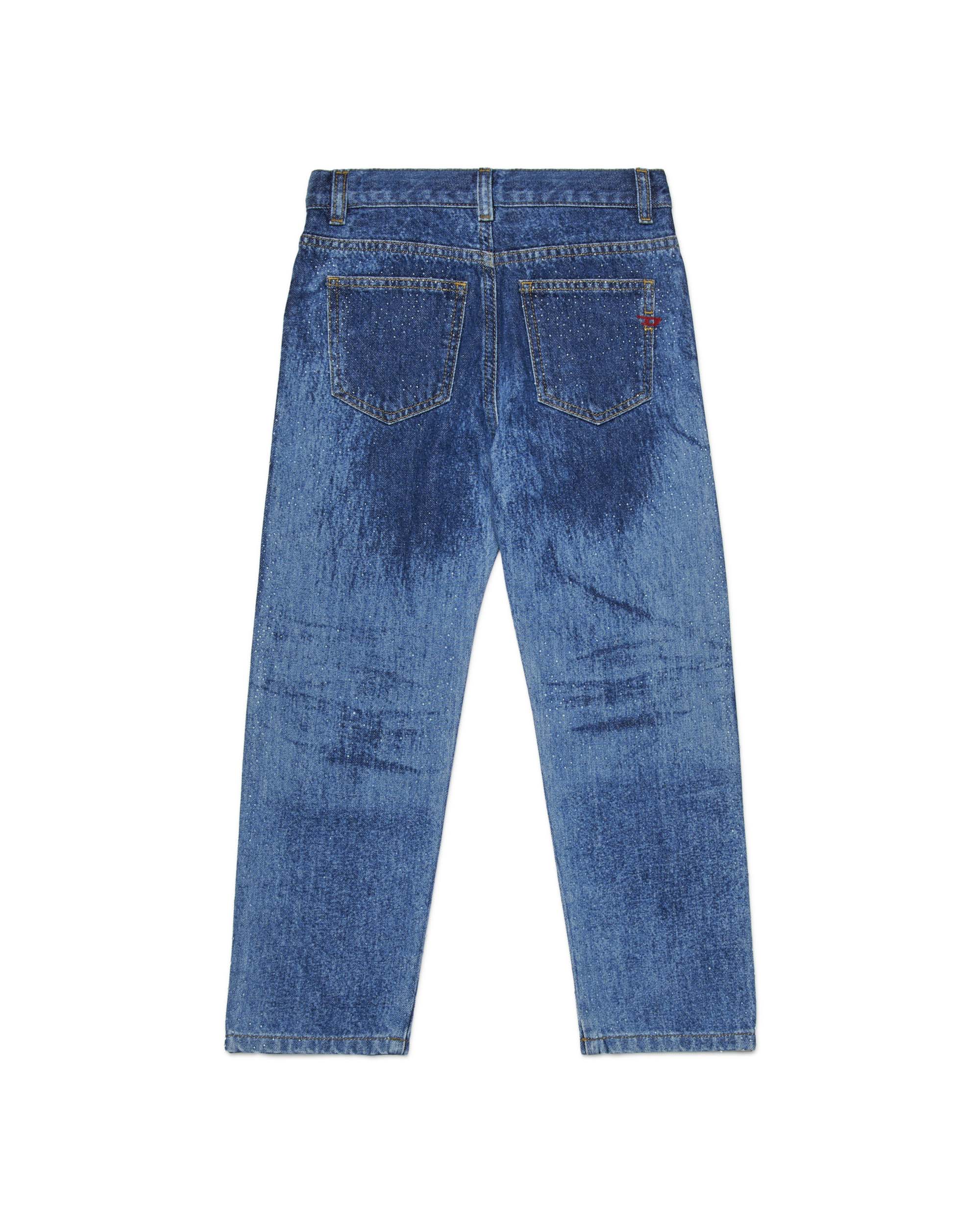 Diesel Kids Jeans Boyfriend con Strass per Bambine