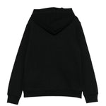 Dsquared2 Kids Felpa Nera con Zip e Cappuccio Unisex con Logo in Rilievo per Bambini