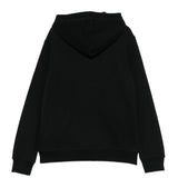 Dsquared2 Kids Felpa Nera con Zip e Cappuccio Unisex con Logo in Rilievo per Bambini