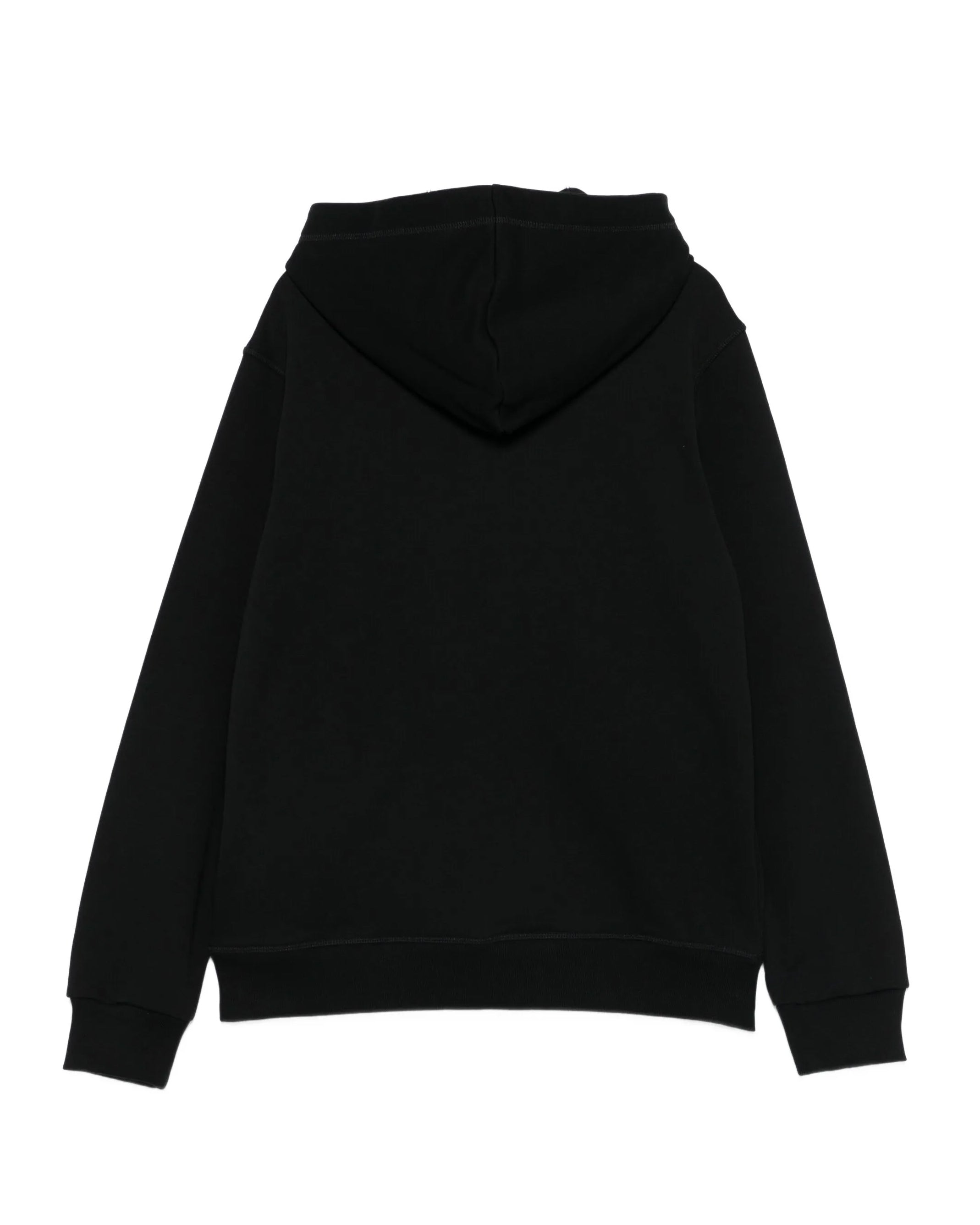 Dsquared2 Kids Felpa Nera con Zip e Cappuccio Unisex con Logo in Rilievo per Bambini