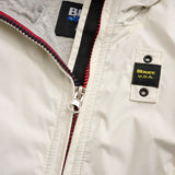 Blauer Kids White Lined Windbreaker Jacket for Newborns