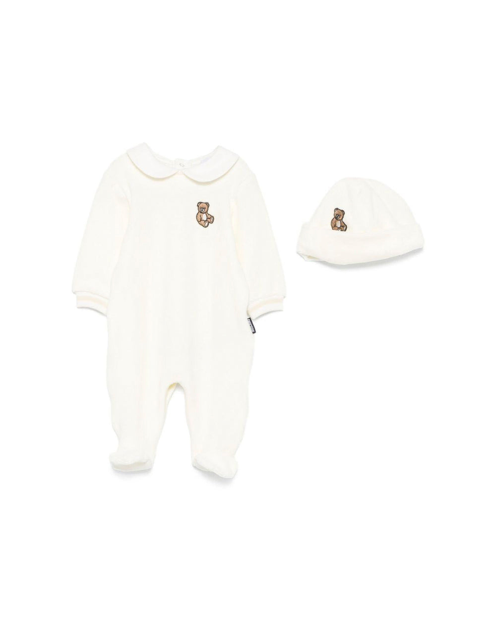 Moschino Kids Tutina con Cappellino Panna per Neonati