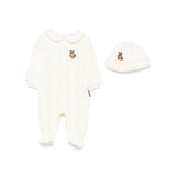 Moschino Kids Tutina con Cappellino Panna per Neonati