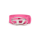 Diesel Kids Fuchsia Leather Belt with Oval D Logo