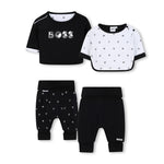 Boss Kids Completo 2 T-shirt+ 2 Pantalone per Neonati