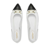 Twinset Ballerina Bianca a Punta con Oval T per Bambine