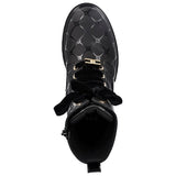 Elisabetta Franchi La Mia Bambina Anfibi Neri con Logo Losanga per Bambine