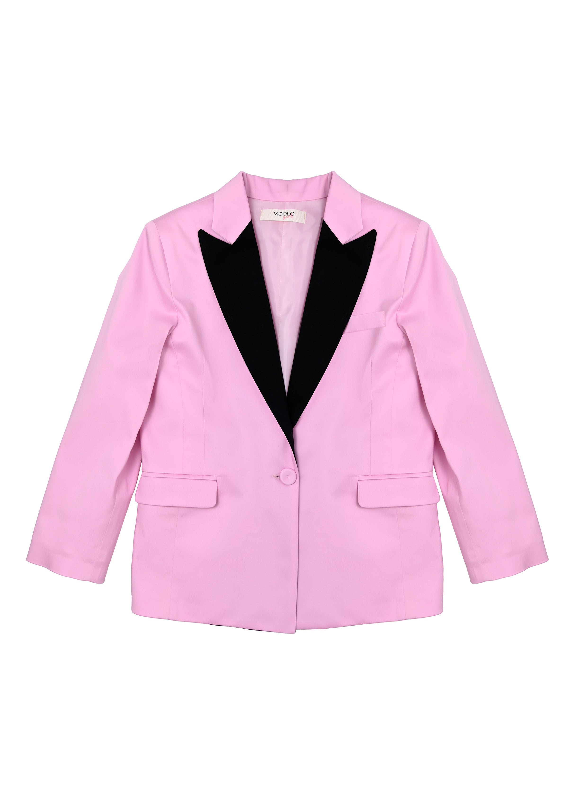 Vicolo Kids Giacca Blazer Rosa/Nero per Bambine