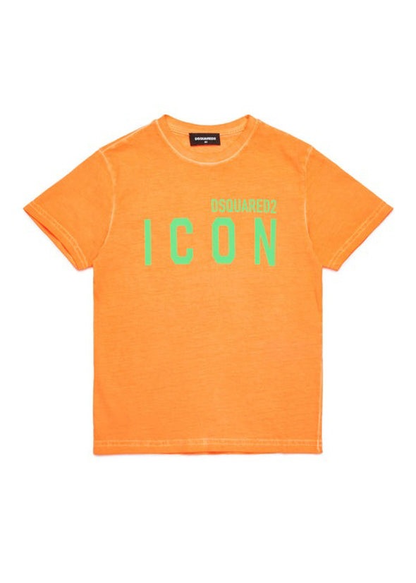 Dsquared2 Kids T-shirt Arancio con Logo