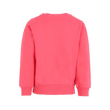 Moschino Kids Felpa Girocollo Lampone con Logo per Bambine