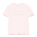 Elisabetta Franchi La Mia Bambina T-shirt con Ricamo Rosa per Bambine