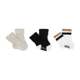 Boss Kids Set Calzini Blue/Bianco/Grigio per Neonati