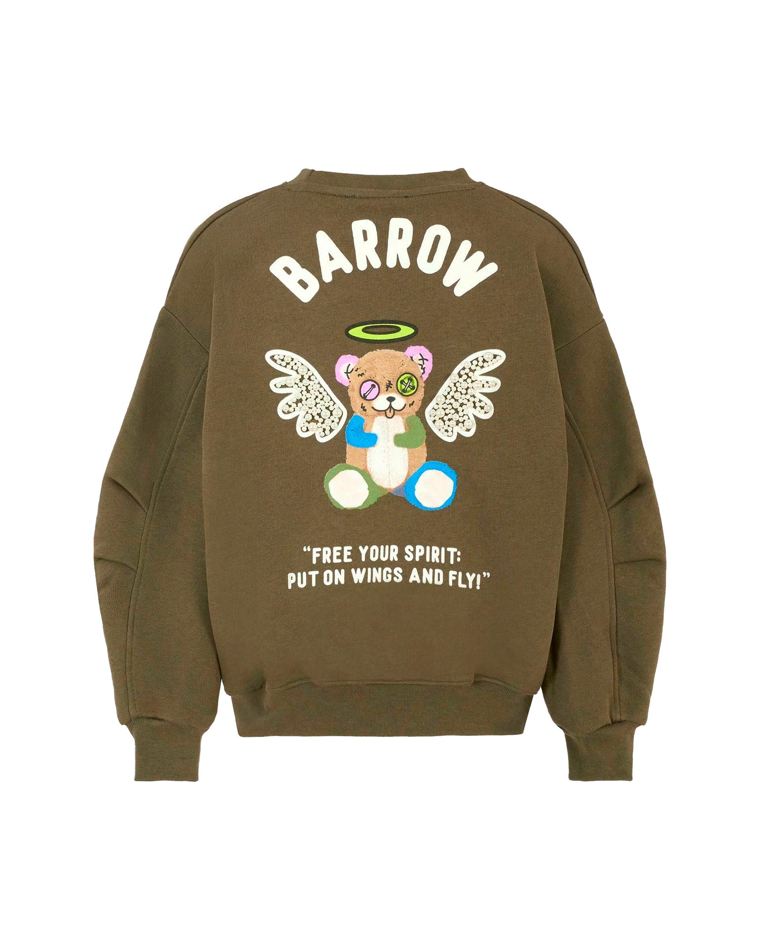 Barrow Kids Felpa Girocollo con Motivo Teddy Wings Unisex per Bambini