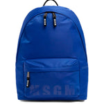 MSGM Kids Zaino Royal Blu con Logo per Bambini