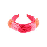 Angel's Face Cerchietto Fucsia con Tulle Rosie per Bambine