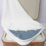 Deolinda Coperta Bianca/Denim con Teddy per Neonati