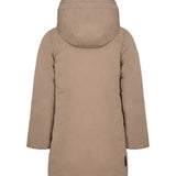 SUNS Kids Giubbotto Lungo Beige con Cappuccio Regolabile per Bambine: