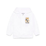 Moschino Kids Giubbino a Vento Bianco con Stampa Toy per Neonati