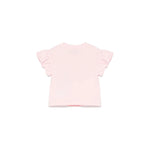 Moschino Kids T-shirt Rosa con Stampa per Neonate