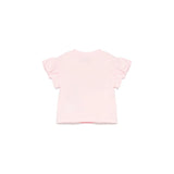 Moschino Kids T-shirt Rosa con Stampa per Neonate
