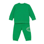 Diesel Kids Felpa con Pantaloni Verdi per Neonati