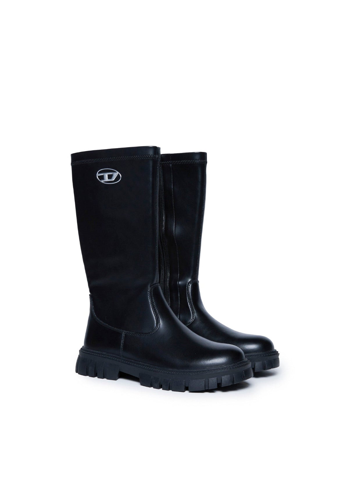 Diesel Kids Stivali Neri D-Hammer KNT per Bambine