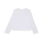 Diesel Kids T shirt Manica Lunga Bianca con Oval D per Bambine