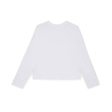 Diesel Kids T shirt Manica Lunga Bianca con Oval D per Bambine