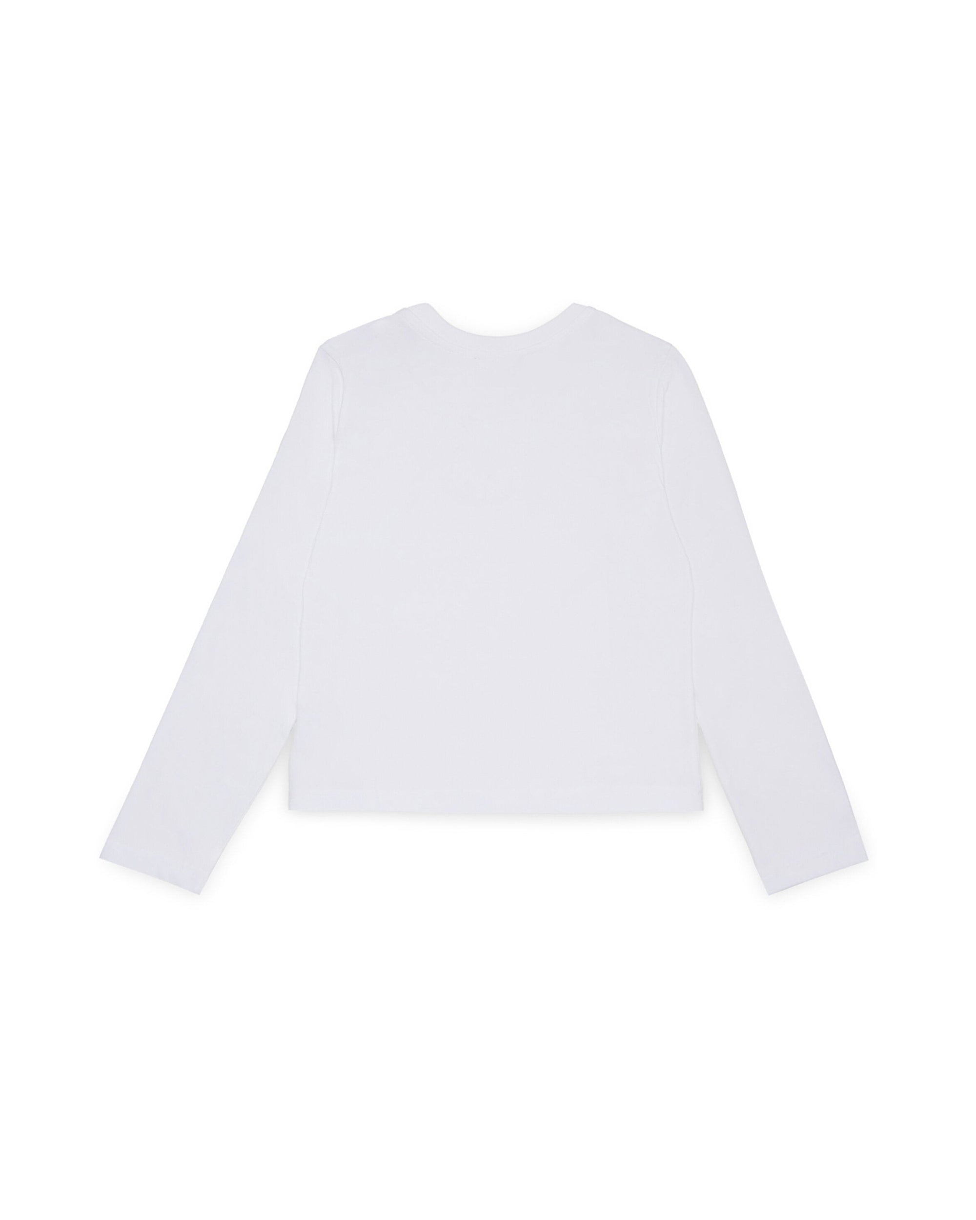 Diesel Kids T shirt Manica Lunga Bianca con Oval D per Bambine