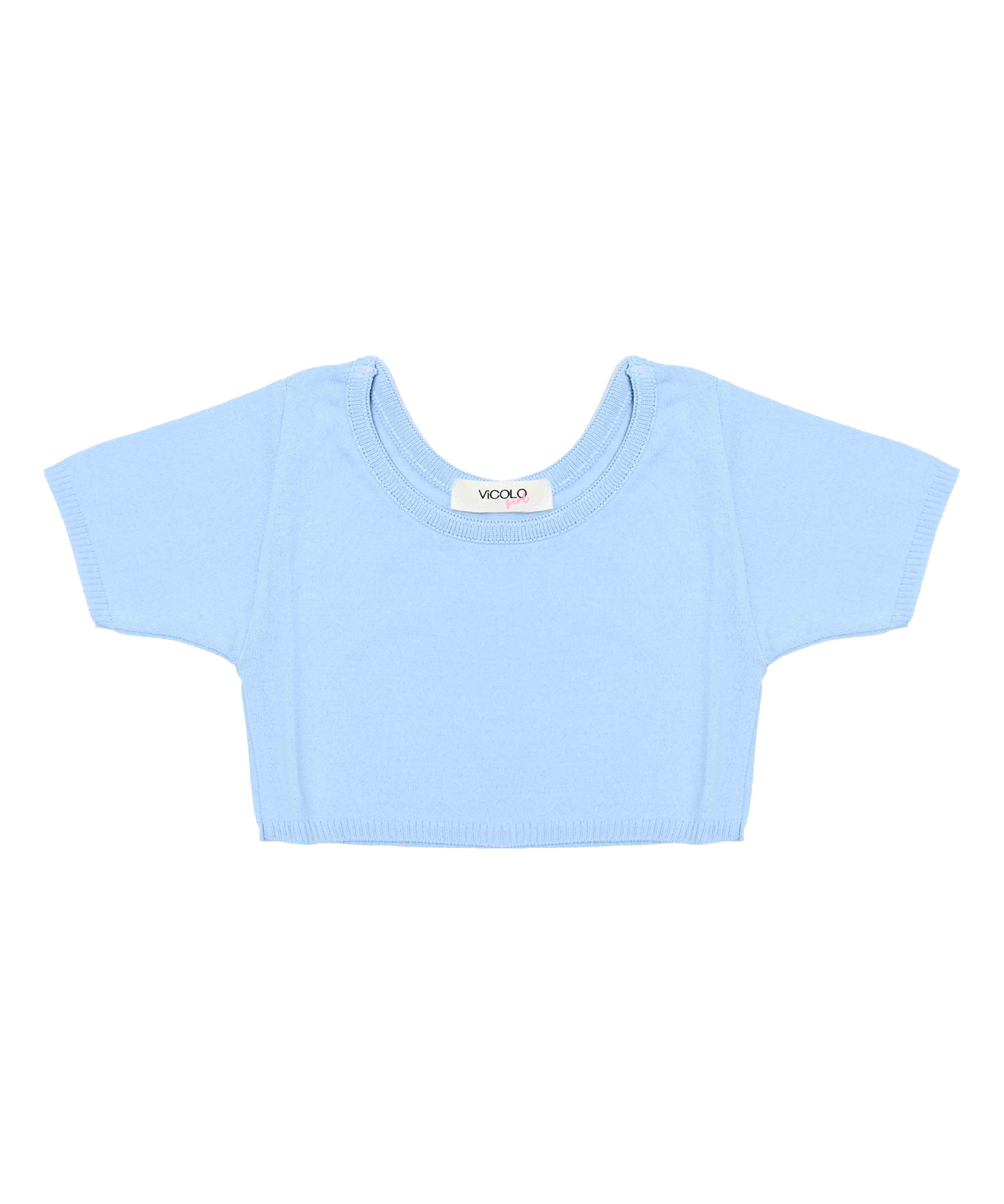 Vicolo Kids Crop Top Celeste per Bambine