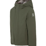 SUNS Kids Giubbotto Verde Militare con Cappuccio e Interno in Pelliccia per Bambini