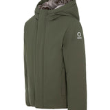 SUNS Kids Giubbotto Verde Militare con Cappuccio e Interno in Pelliccia per Bambini