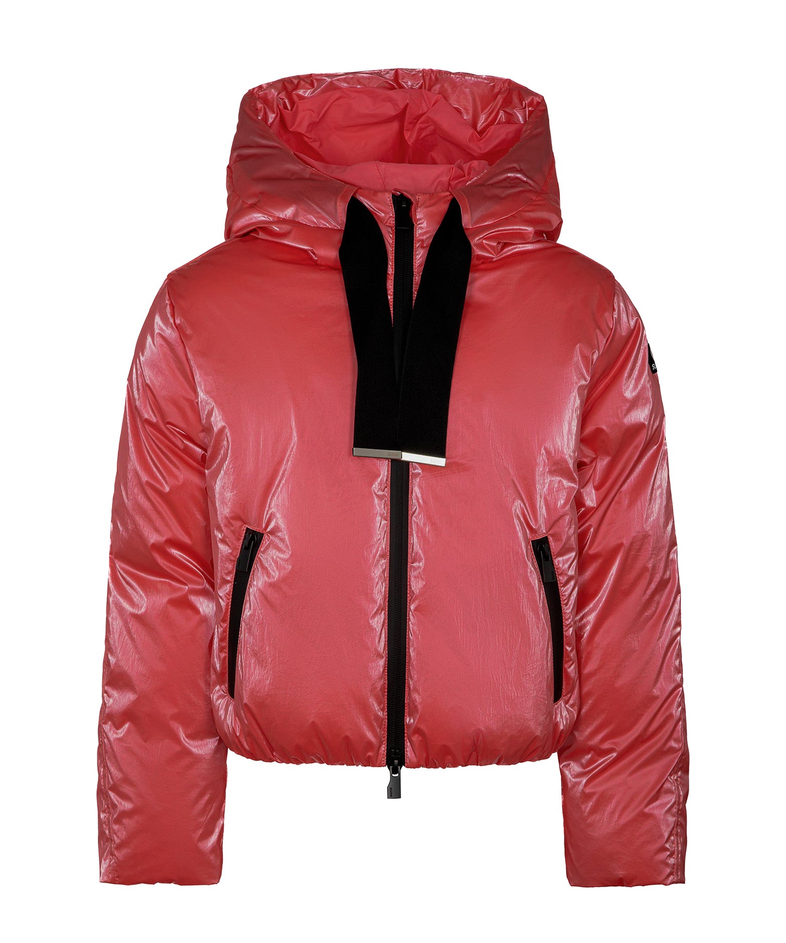 SUNS Kids Piumino Lucido Fuxia con Cappuccio per Bambine