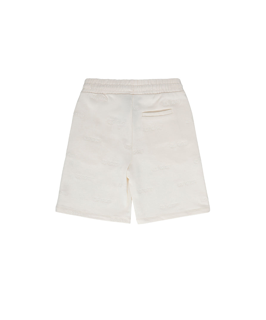 Iceberg Kids Bermuda Bianco con Logo per Neonati