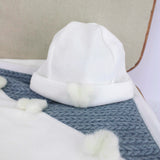 Deolinda Cappello Bianco con Teddy per Neonati