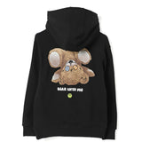 Barrow Kids Felpa con Cappuccio Nera con Stampa Retro e Logo (retro)