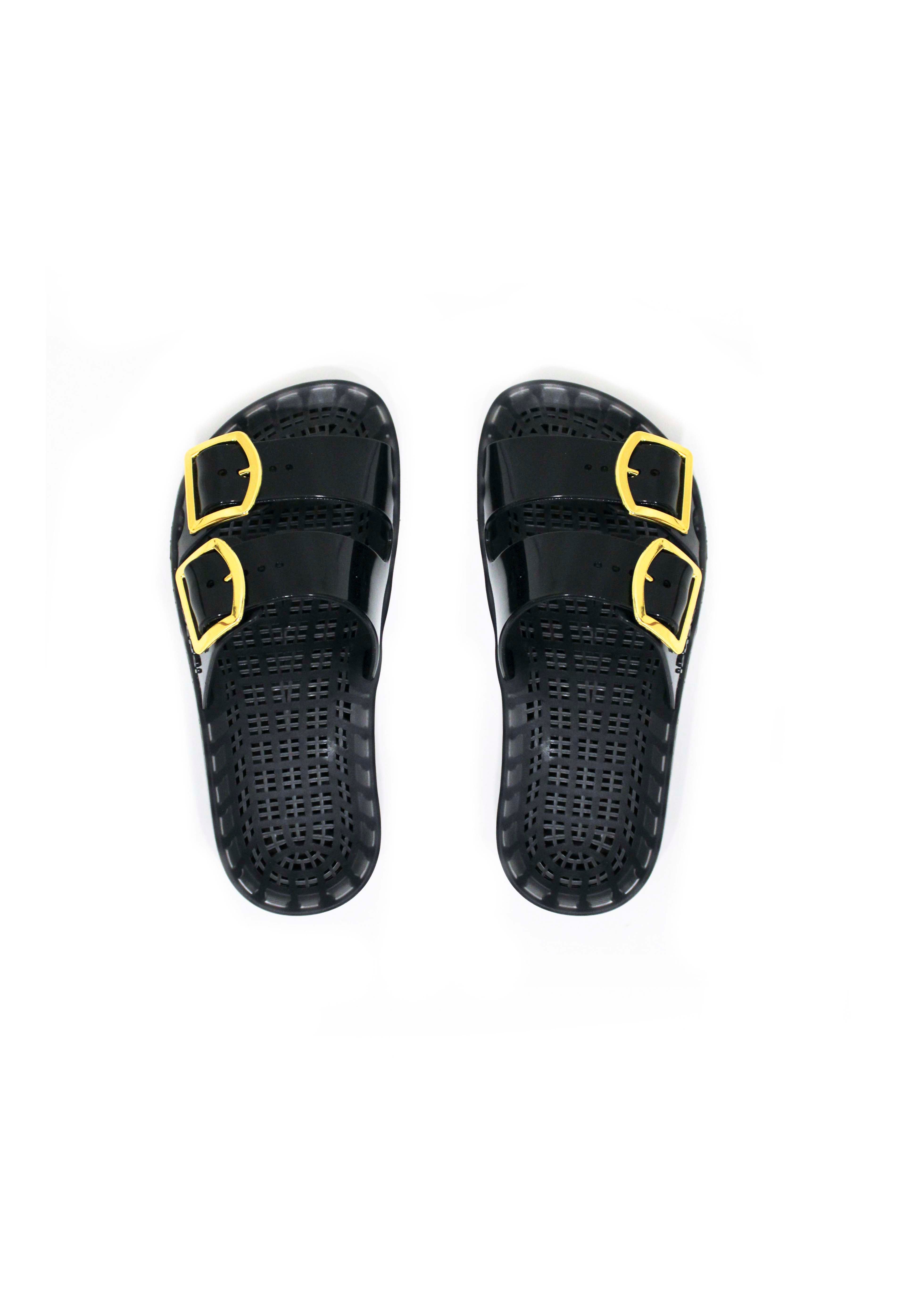 Sensi Kids Flamingo Sandalo Nero Doppia Fascia per Bambine