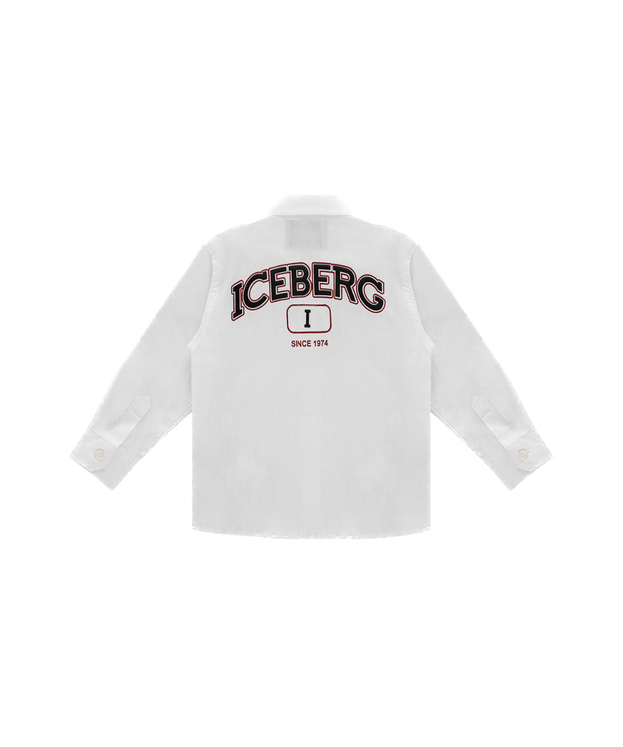 Iceberg Kids Camicia Bianca con Logo per Neonati  (retro)