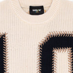 Barrow Kids Maglione "10" Crema Girocollo per Bambini