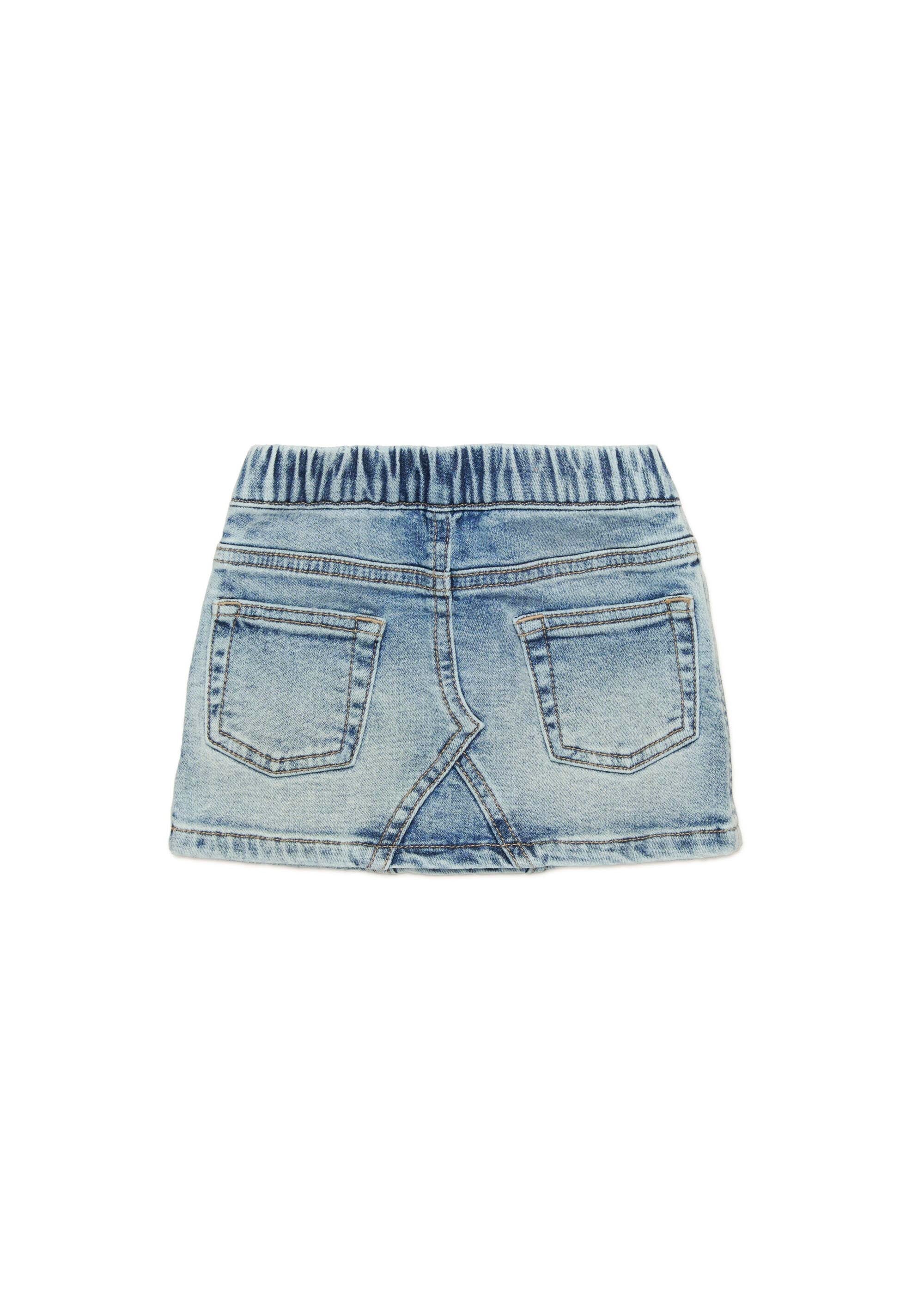 Diesel Kids Gonna in Jeans Chiaro Sfumato per Neonate