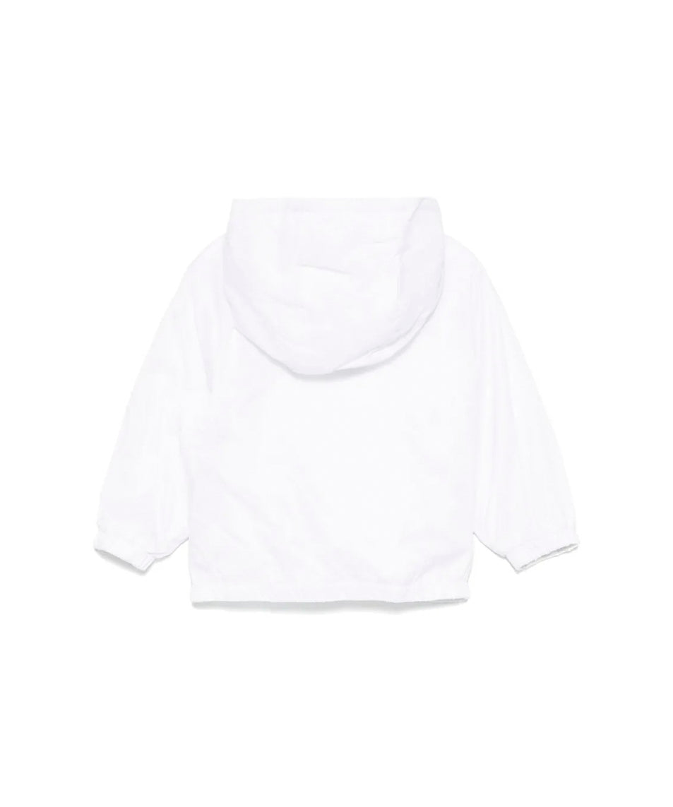 Moschino Kids Giubbino a Vento Bianco con Stampa Toy per Neonati