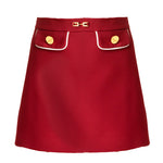 Elisabetta Franchi La Mia Bambina Gonna Cherry/Milk con Logo per Bambine