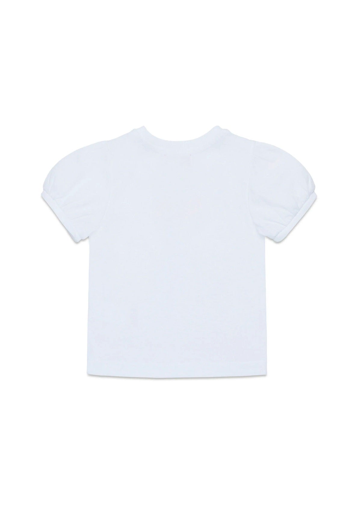 Diesel Kids T-Shirt Bianca con Logo Oval D per Neonate