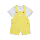 Boss Kids Salopette con T-Shirt per Neonati