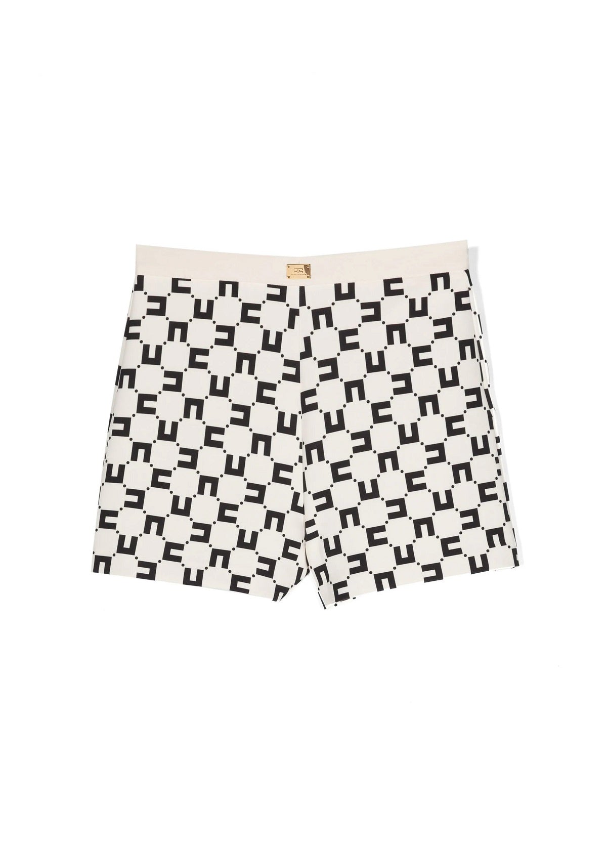 Elisabetta Franchi La Mia Bambina Shorts Burro Nero con Stampa All ove