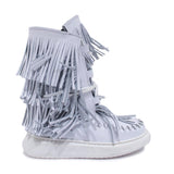 Jammers Girls White Leather Boot