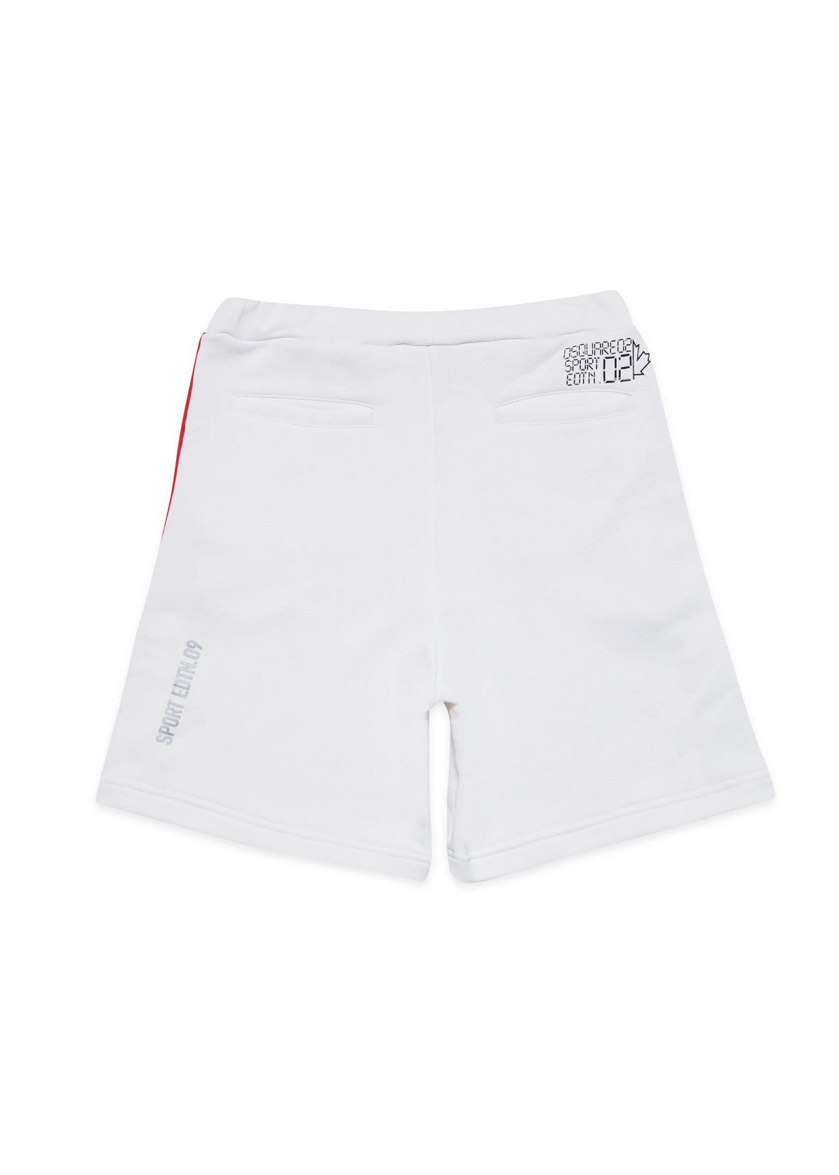 Dsquared2 Kids Short Bianco con Banda Logata