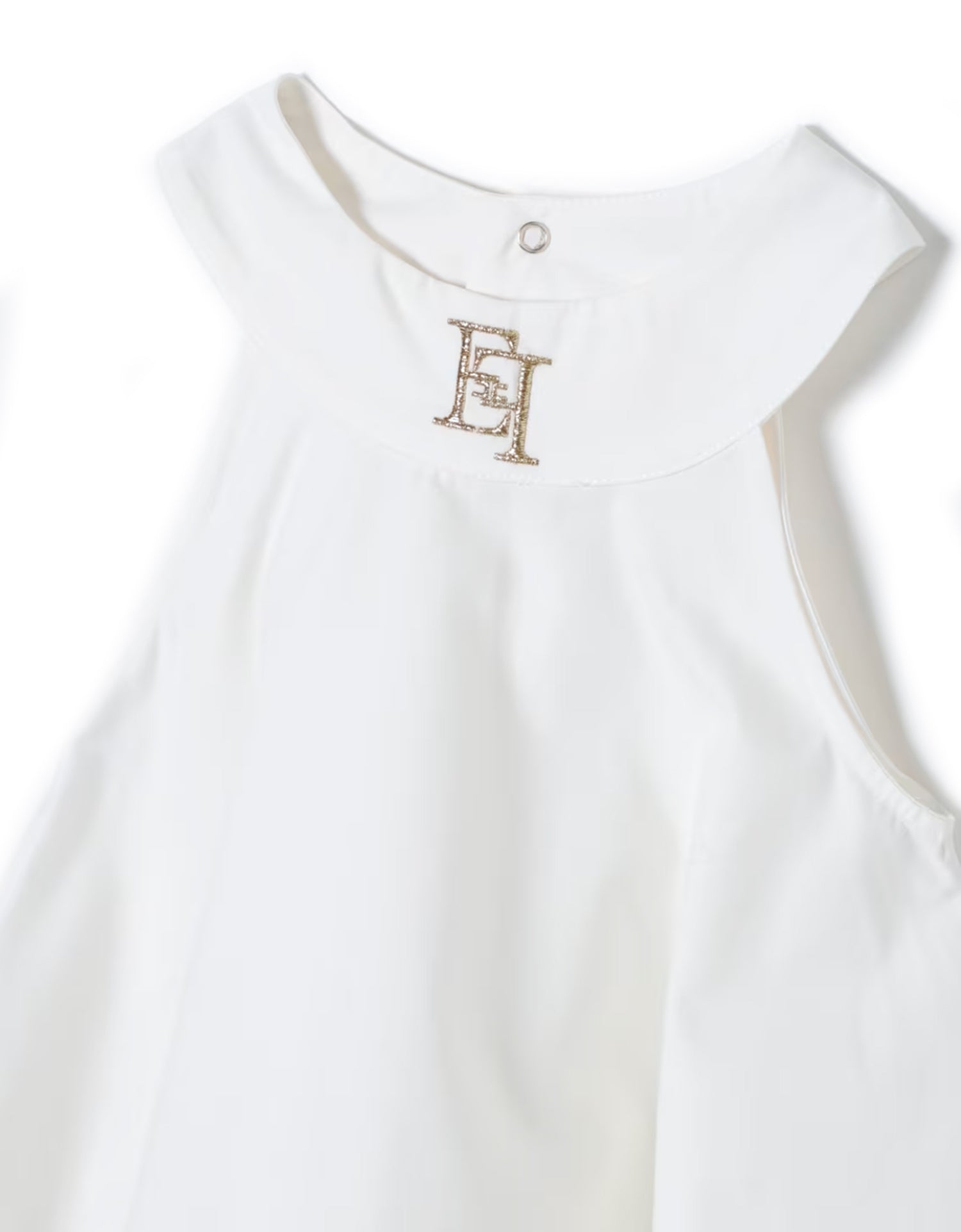 Elisabetta Franchi La Mia Bambina Abito Panna con Ricamo per Neonate (dettaglio)